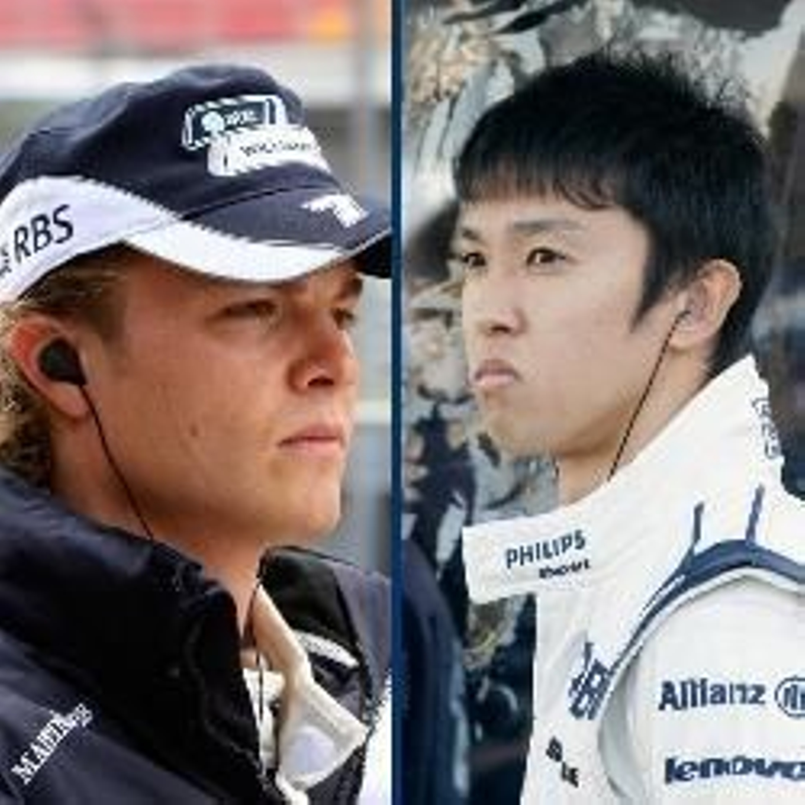 Rosberg y Nakajima.