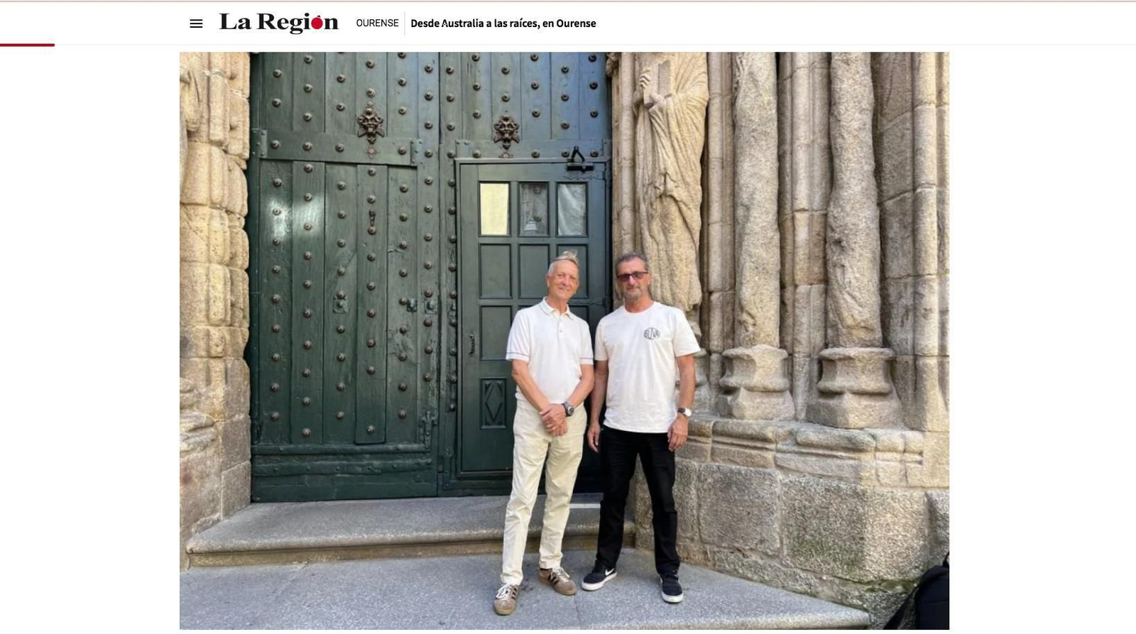 Eloy López Suárez y Eloy López Álvarez en la catedral de Ourense