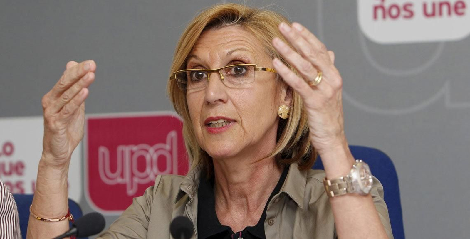 La líder de la formación UPyD, Rosa Díez