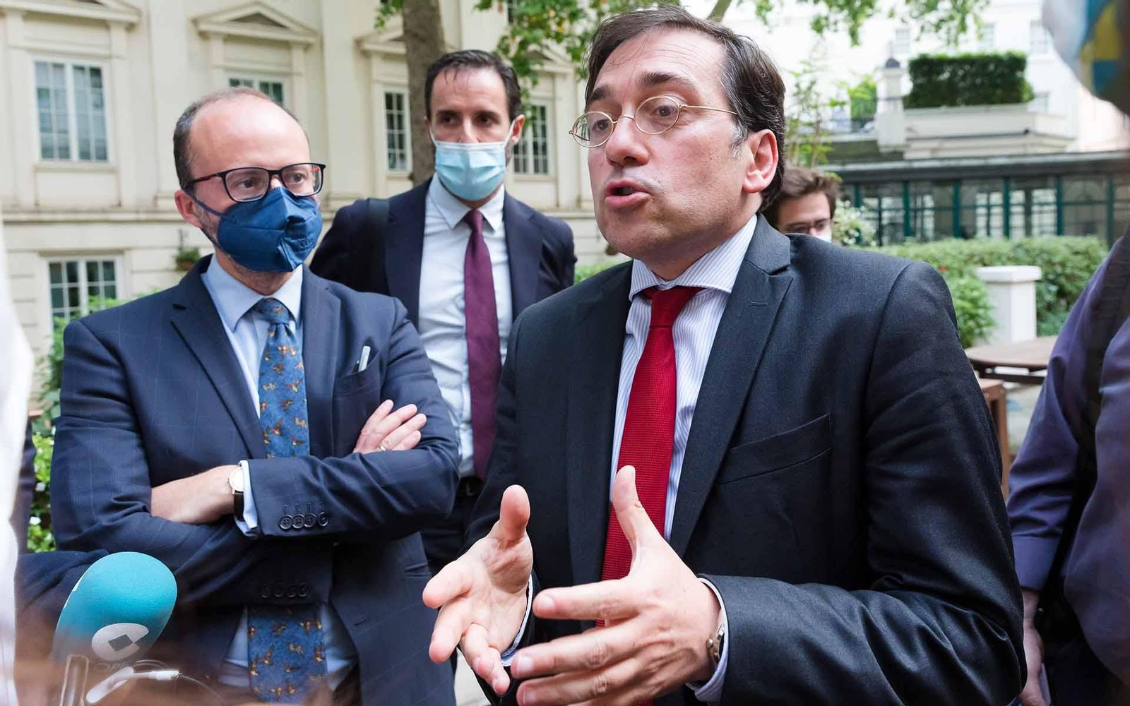 El ministro de Asuntos Exteriores, Jose Manuel Albares, en su visita a Londres. EFE/EPA/VICKIE FLORES