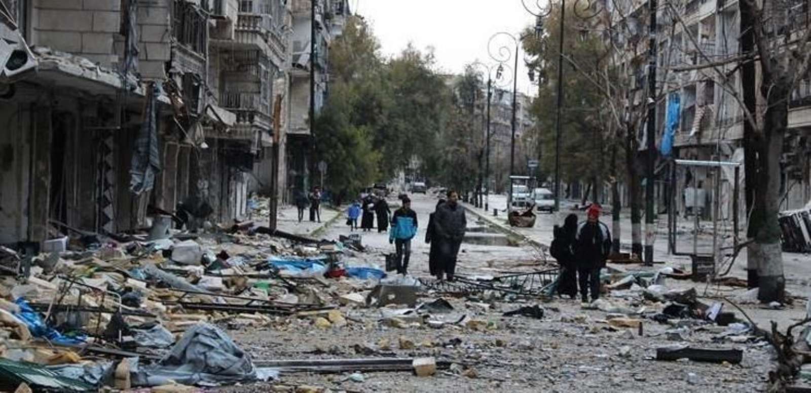 Un barrio del este de Alepo (Siria)