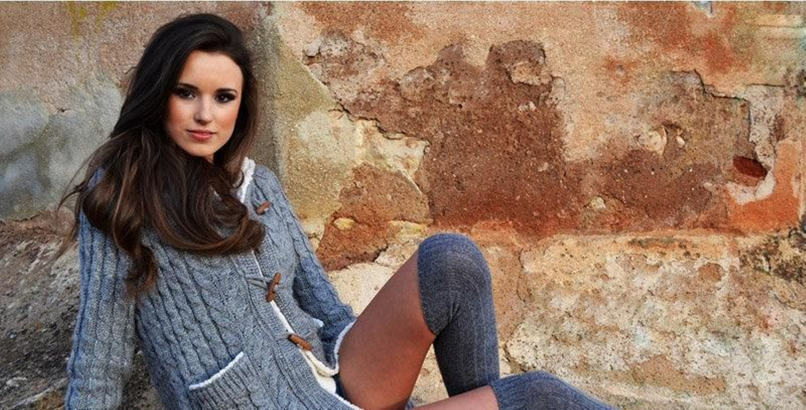 Victoria Requena posando como modelo