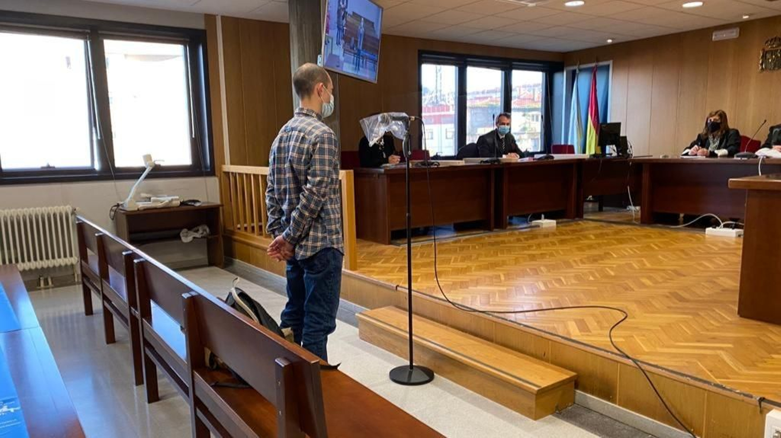 El acusado esta mañana en la Audiencia