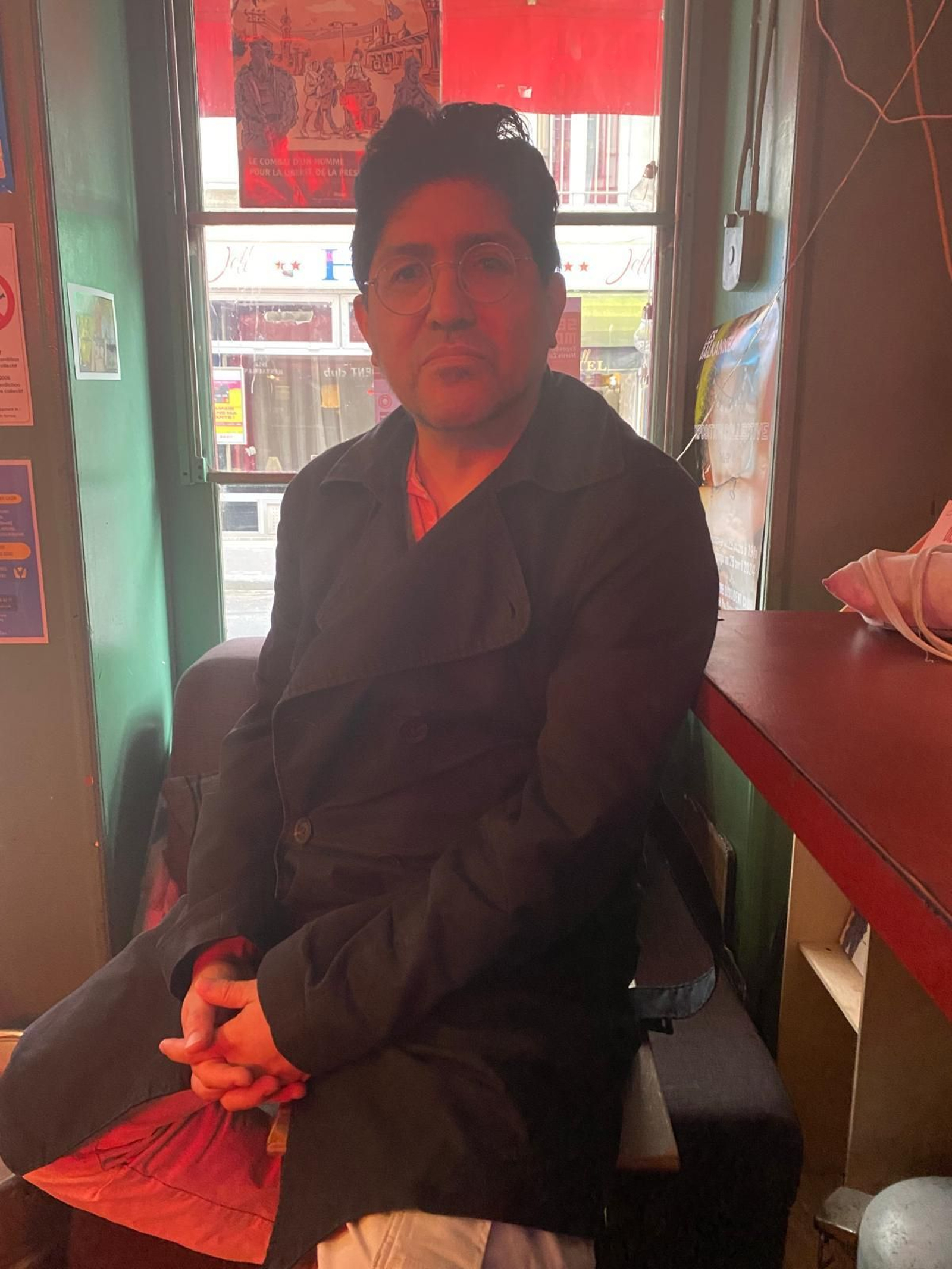 Zelada durante la entrevista