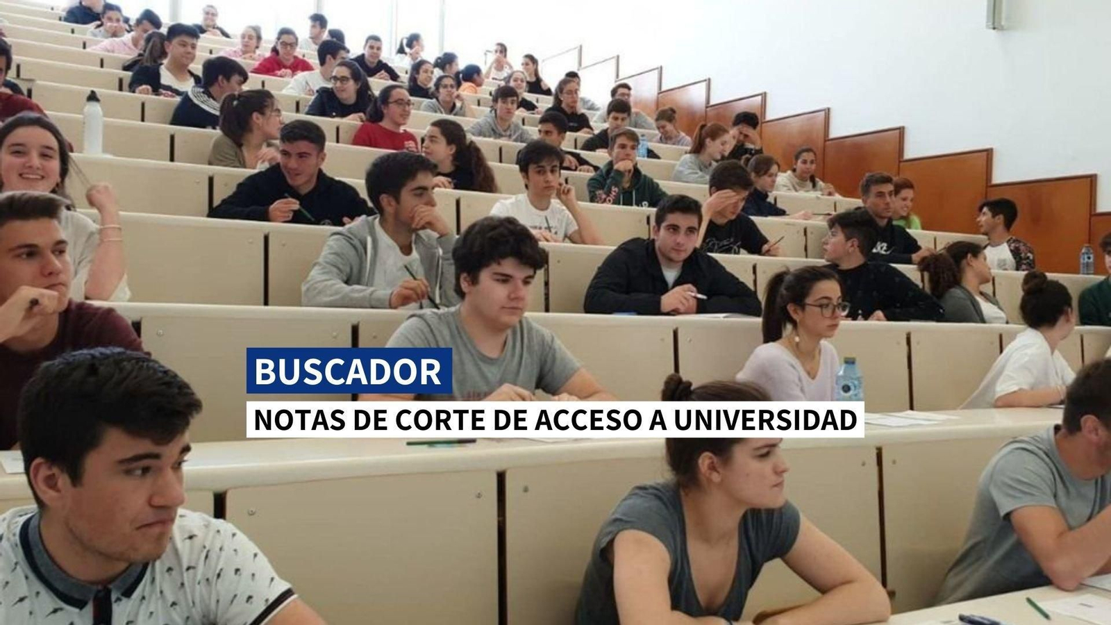 Notas de corte para acceder a la universidad.