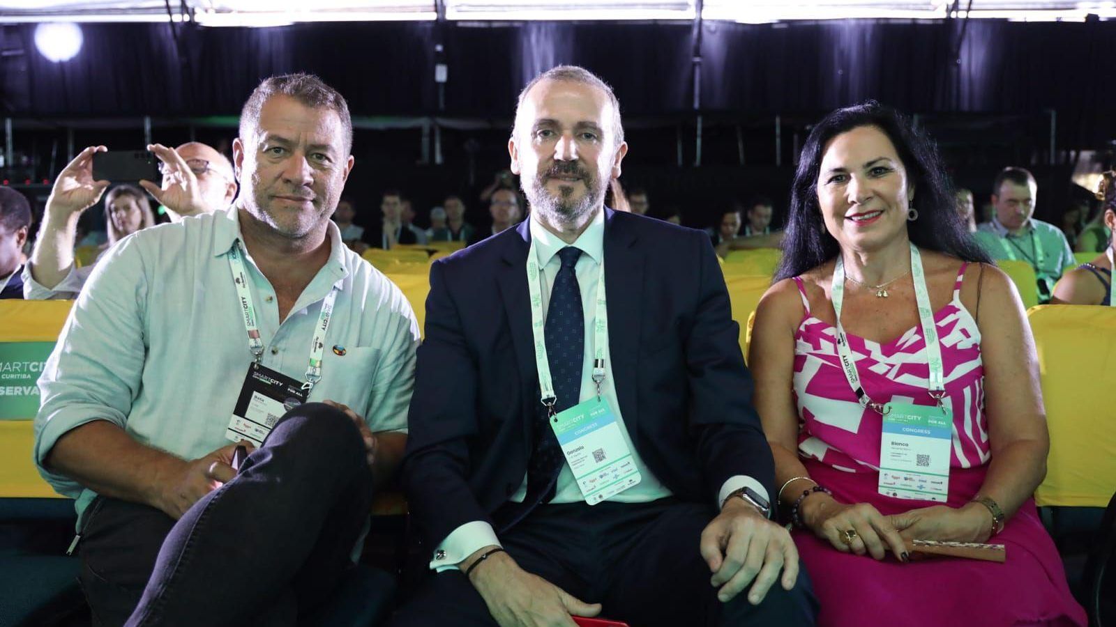 Beto Marcelino, Director de Icities, Gonzalo J.Moro, cónsul adjunto de España en Sao Paulo y Blanca Hernando cónsul honorario de Espana en Curitiba