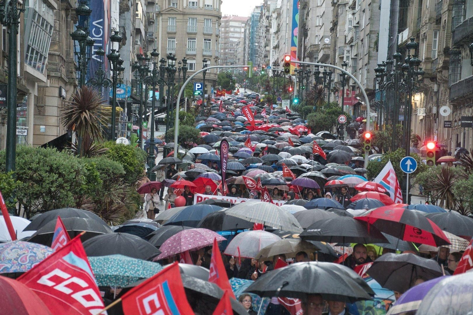 Manifestación UGT y CCOO.
