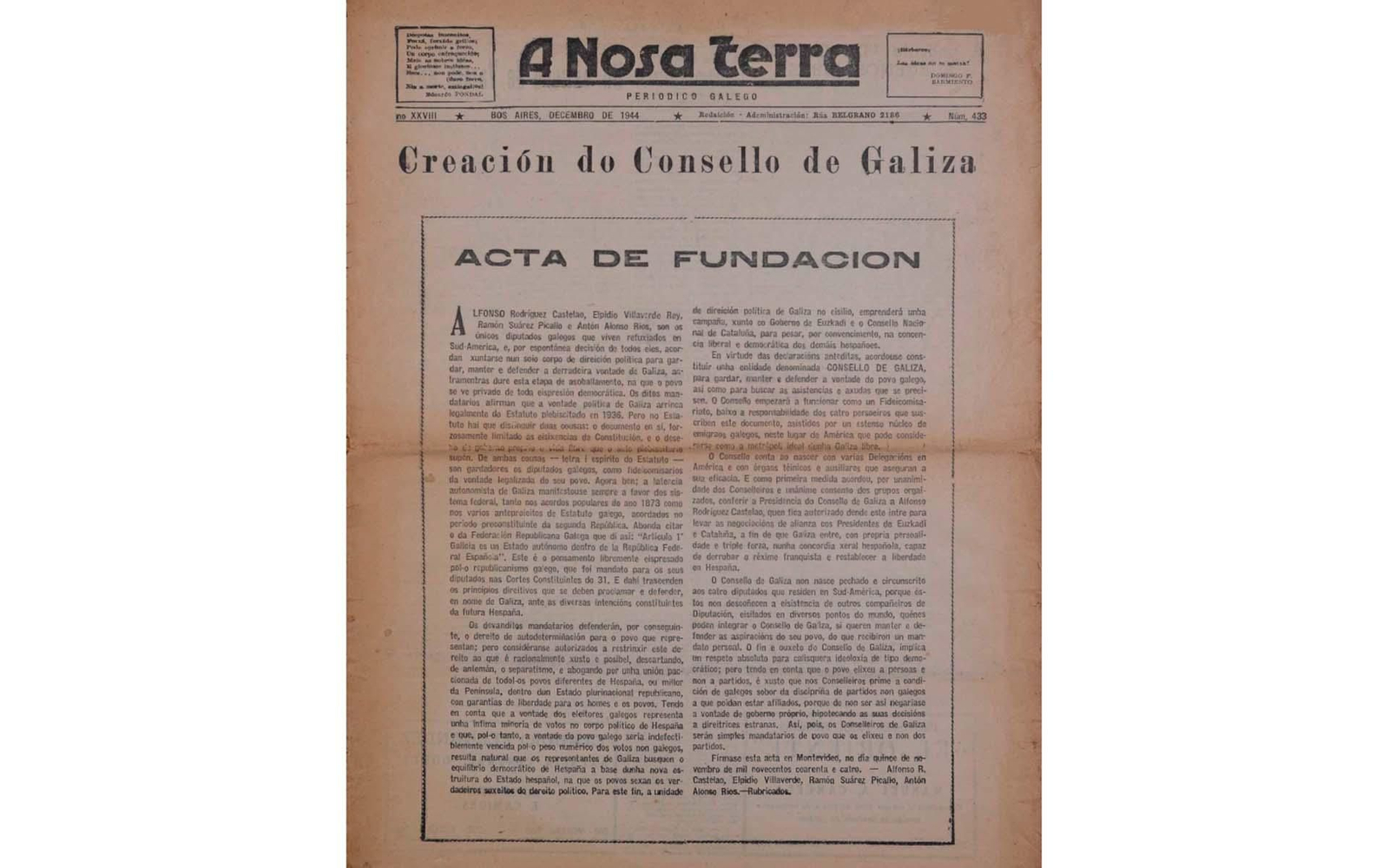 Una nueva entrega del especial “Historias de ida e volta” documenta graficamente el exilio gallego