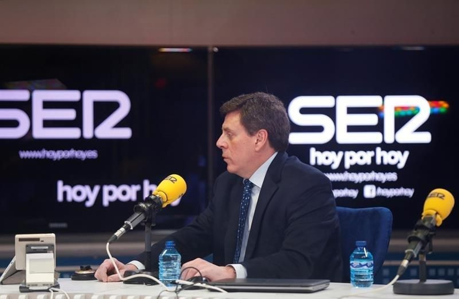 El padre de Diana Quer, Juan Carlos Quer, durante la entrevista que ha ofrecido hoy