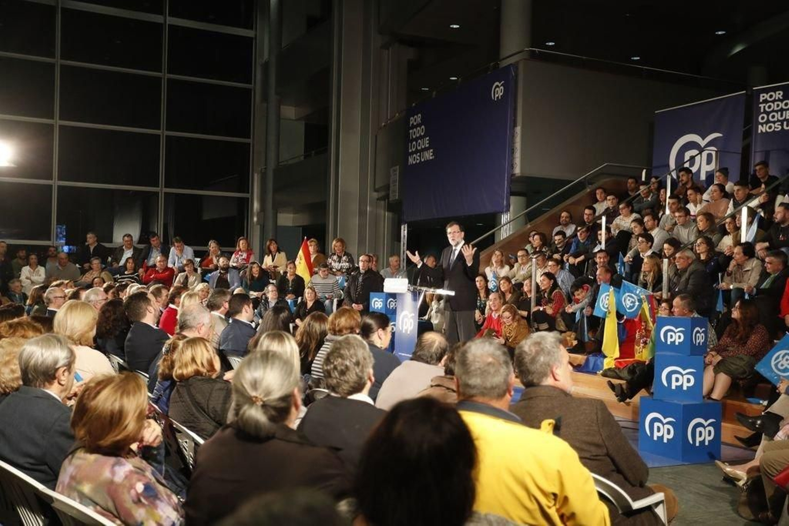 Rajoy, en plena intervención.