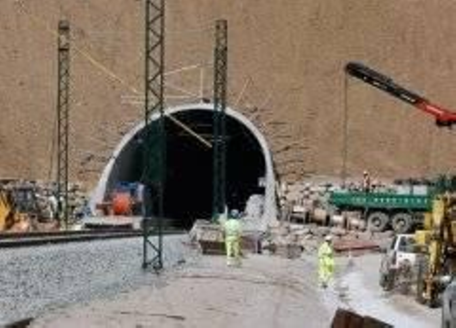 Imagen de un túnel en construcción.