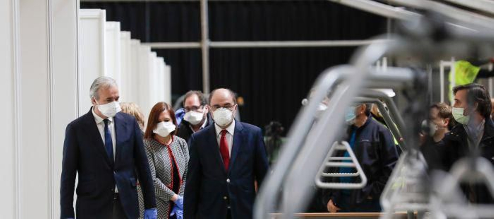 Lambán y Azcón visitan las instalaciones del auditorio de Zaragoza