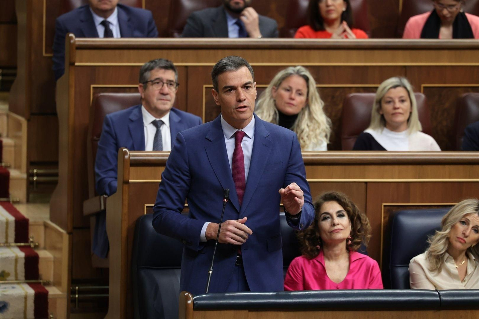 Sánchez, en su última comparecencia en el Congreso. // E.P.