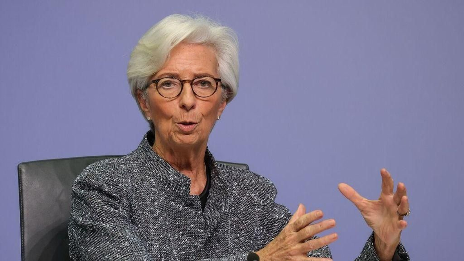 Christine Lagarde, presidenta del Banco Central Europeo (BCE), durante una intervención.