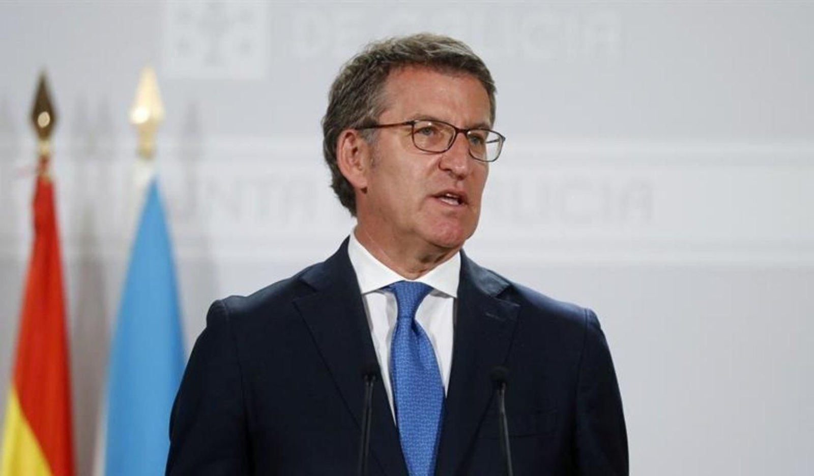 Alberto Núñez Feijóo, en una comparecencia de prensa