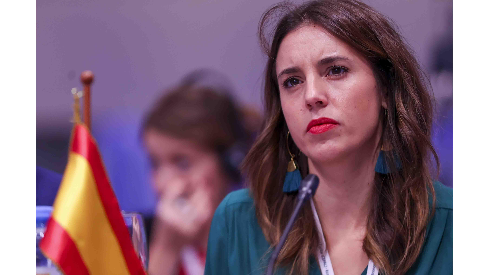 La ministra de Igualdad de España, Irene Montero, en la Conferencia Regional sobre Mujeres de América Latina y el Caribe, en Buenos Aires (Argentina). EFE/ Juan Ignacio Roncoroni