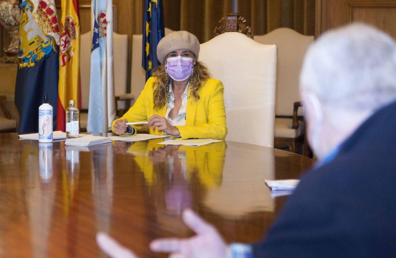 Carmela Silva preside la Diputación.