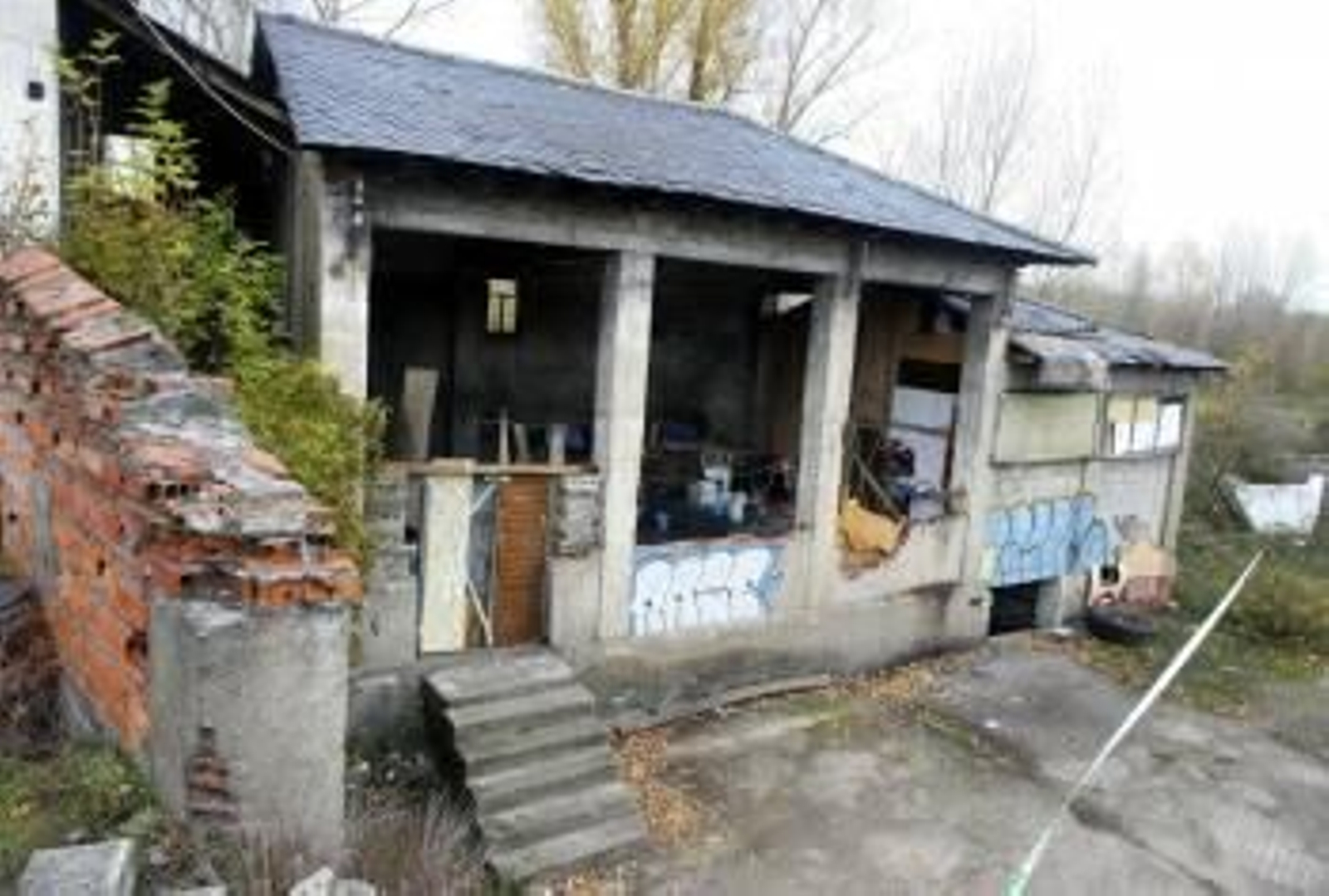 Caseta en donde fue localizado el cuerpo descuartizado. (Foto: ANA F. BARREDO)