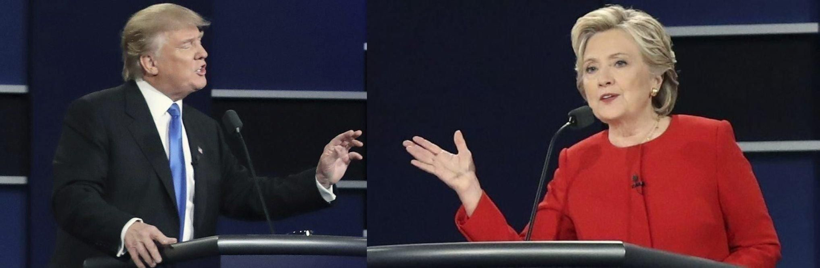 Hillary Clinton (d) y Donald Trump (i)