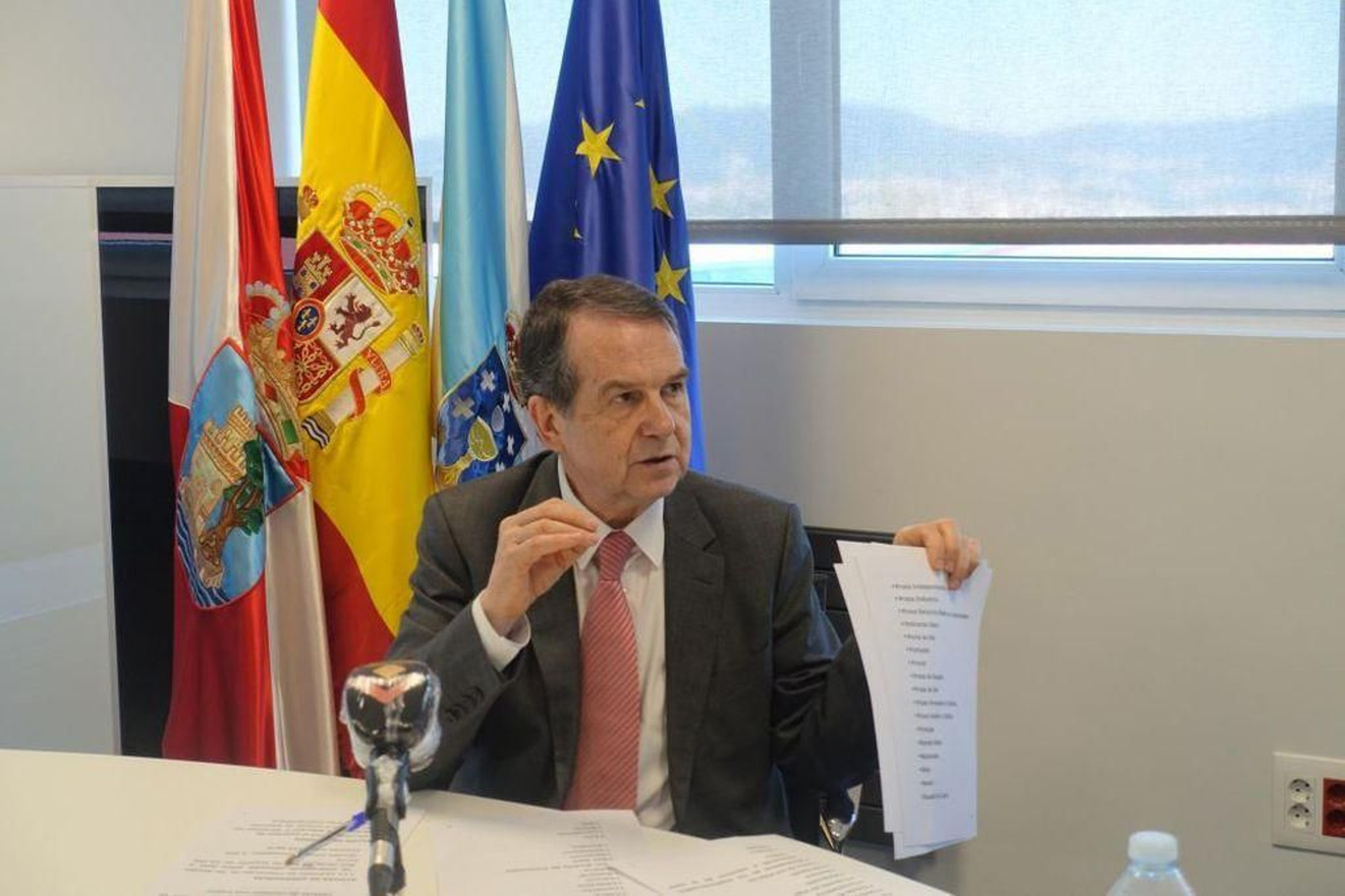 Abel Caballero, ayer en rueda de prensa por videoconferencia.