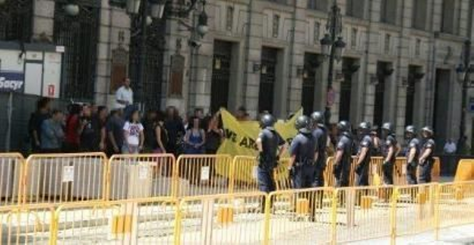 Un momento de la actuación policial.