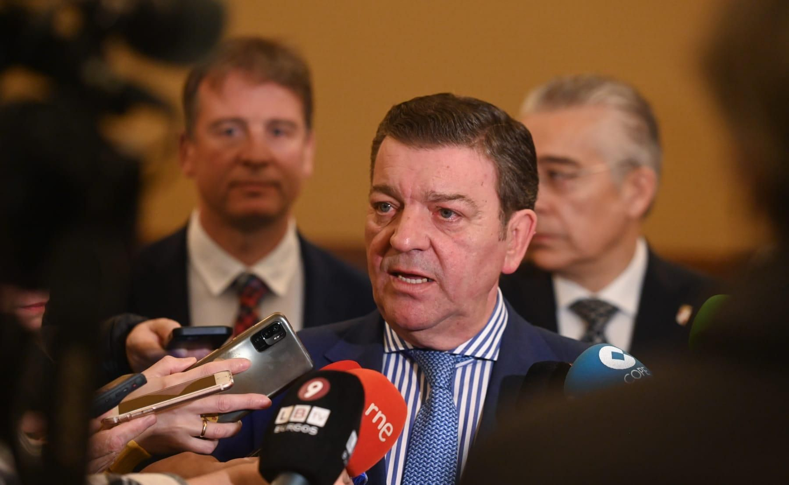 El consejero de Presidencia, Luis Miguel González Gago, durante una comparecencia ante los medios.