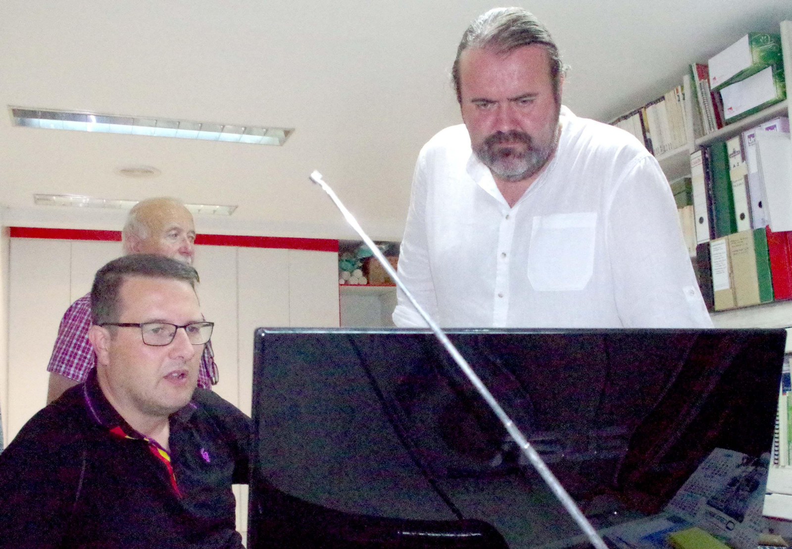 Rubén Pérez, en la sede de Izquierda Unida.