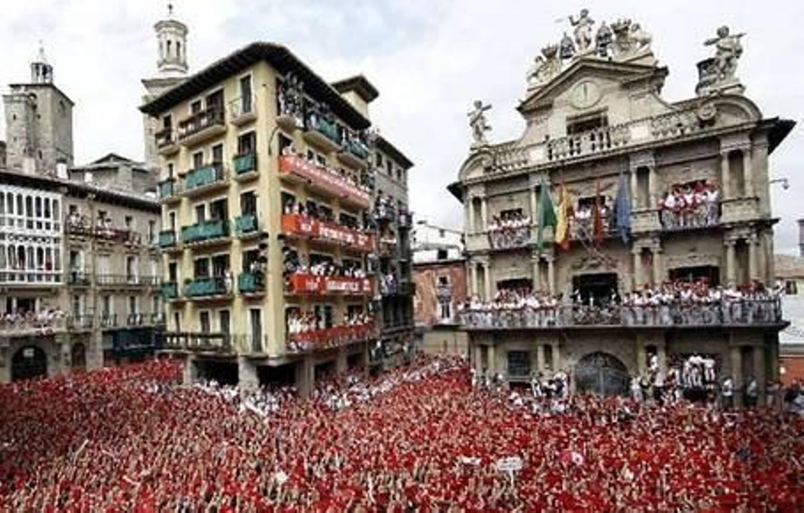 Imagen que se repite cada año durante la celebración de los Sanfermines.