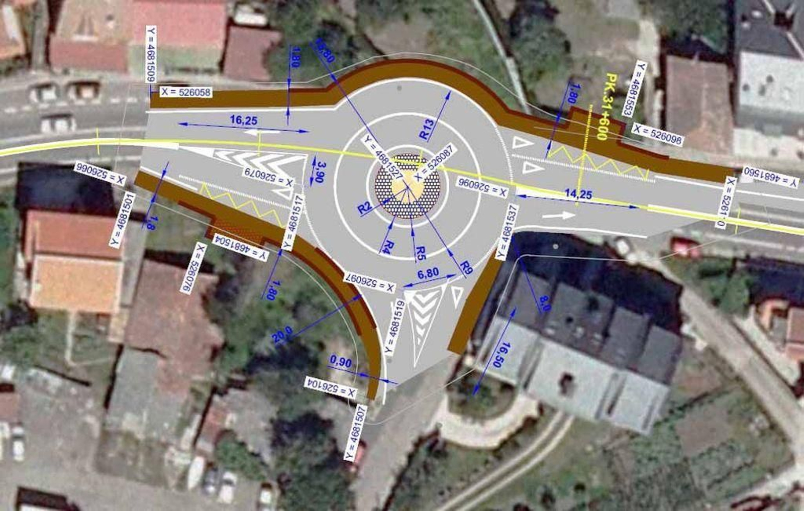 Croquis de la intervención que se llevará a cabo en esta carretera autonómica.