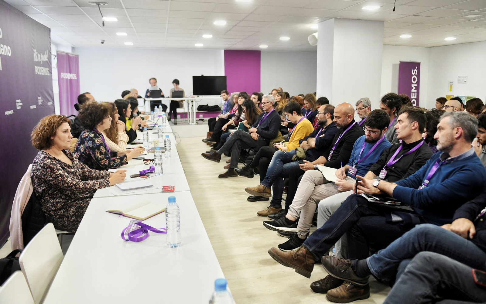 Reunión del Consejo Ciudadano Estatal de Podemos, celebrada ayer.