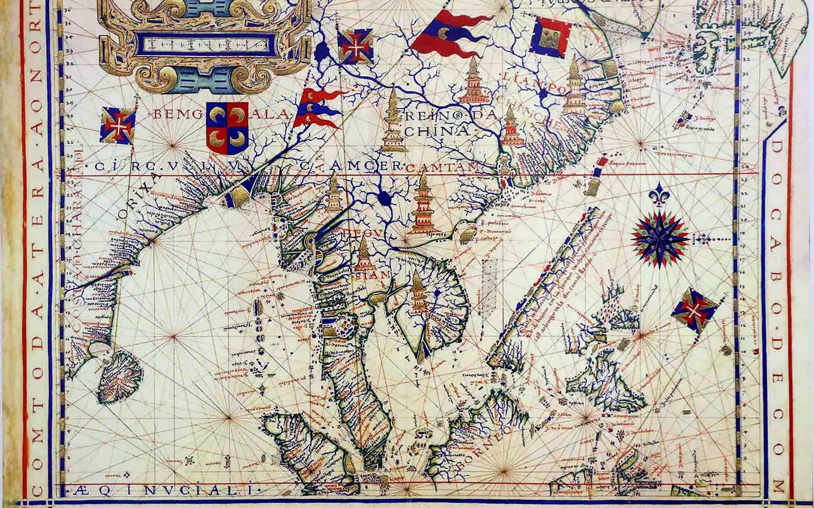 Detalle de una de las pinturas que se exhiben en la inauguración de la exposición Encuentro de tres mundos en Tegucigalpa. EFE/Humberto Espinoza