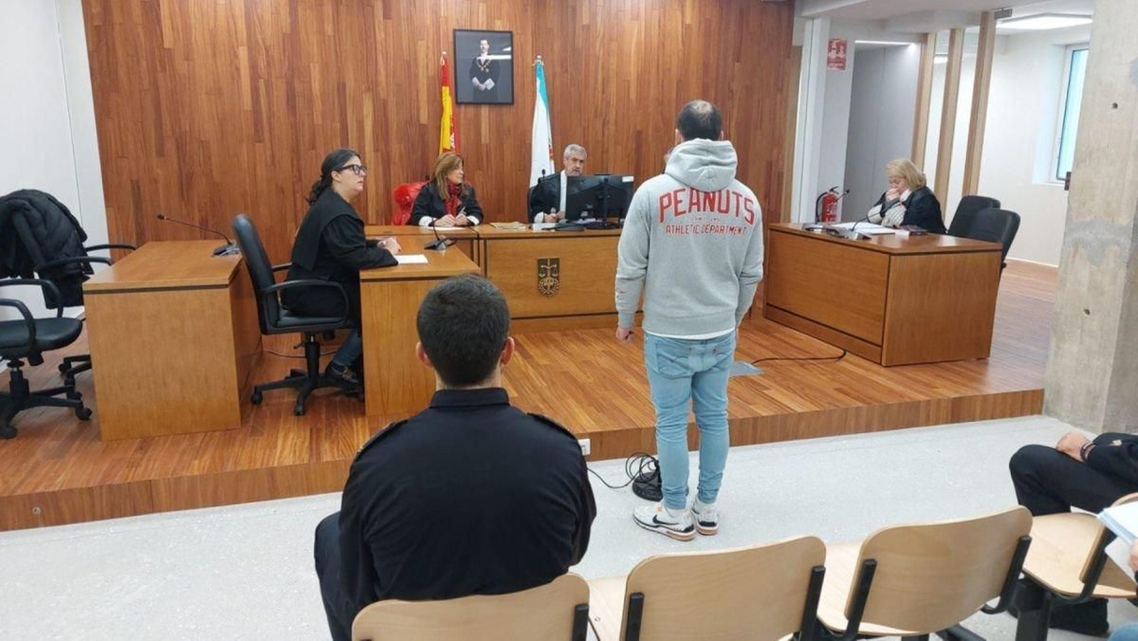 El acusado, ayer, en la vista por conformidad celebrada en Vigo.