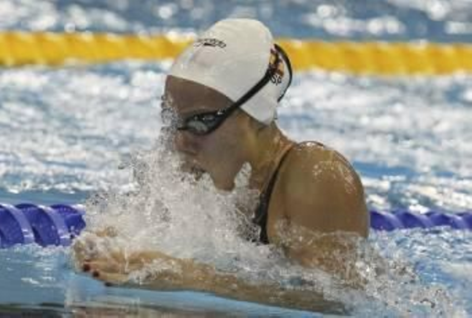 La española Marina García, durante los 100 metros braza.? (Foto: b. walton)