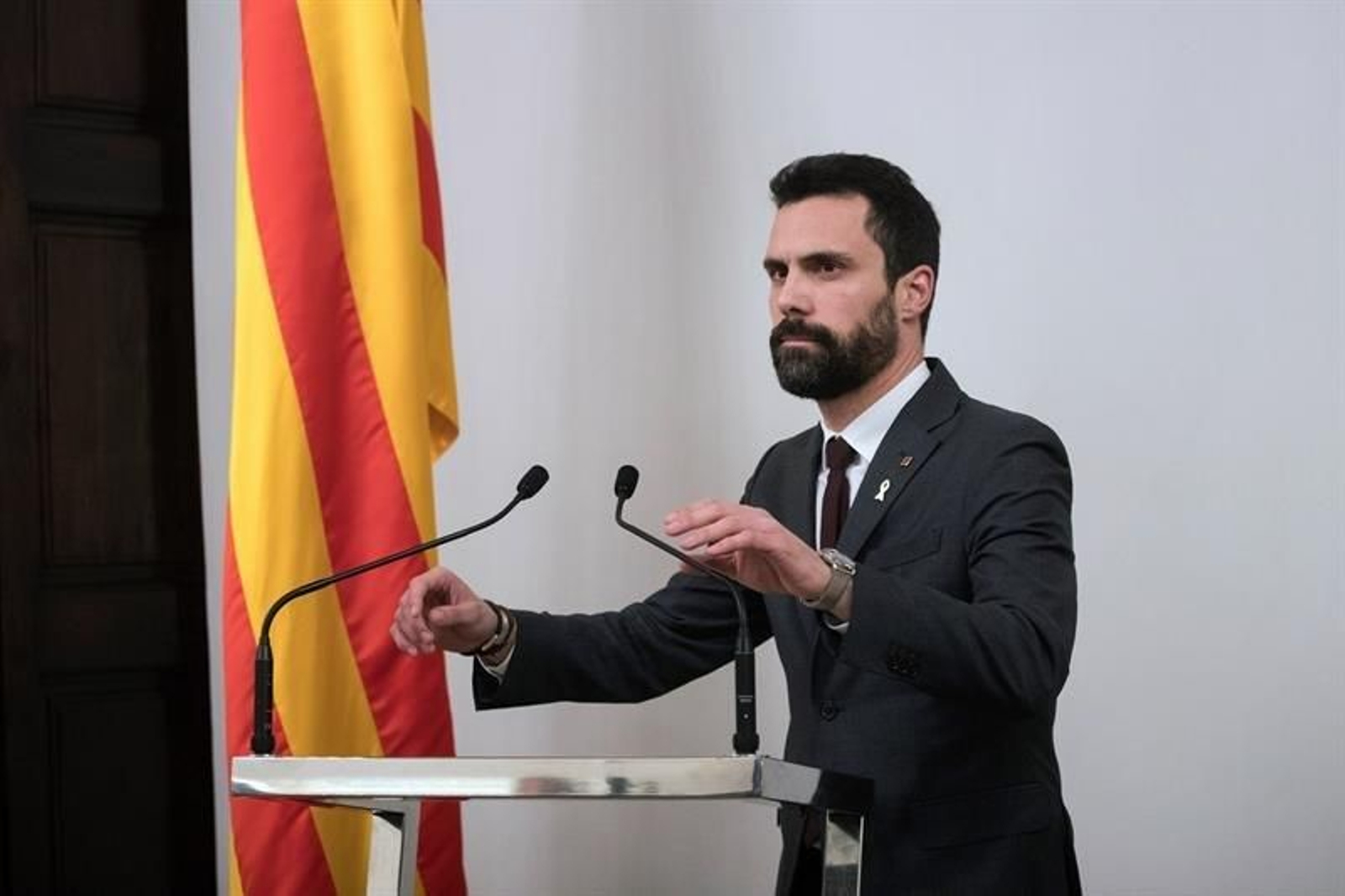 El presidente del Parlament, Roger Torrent