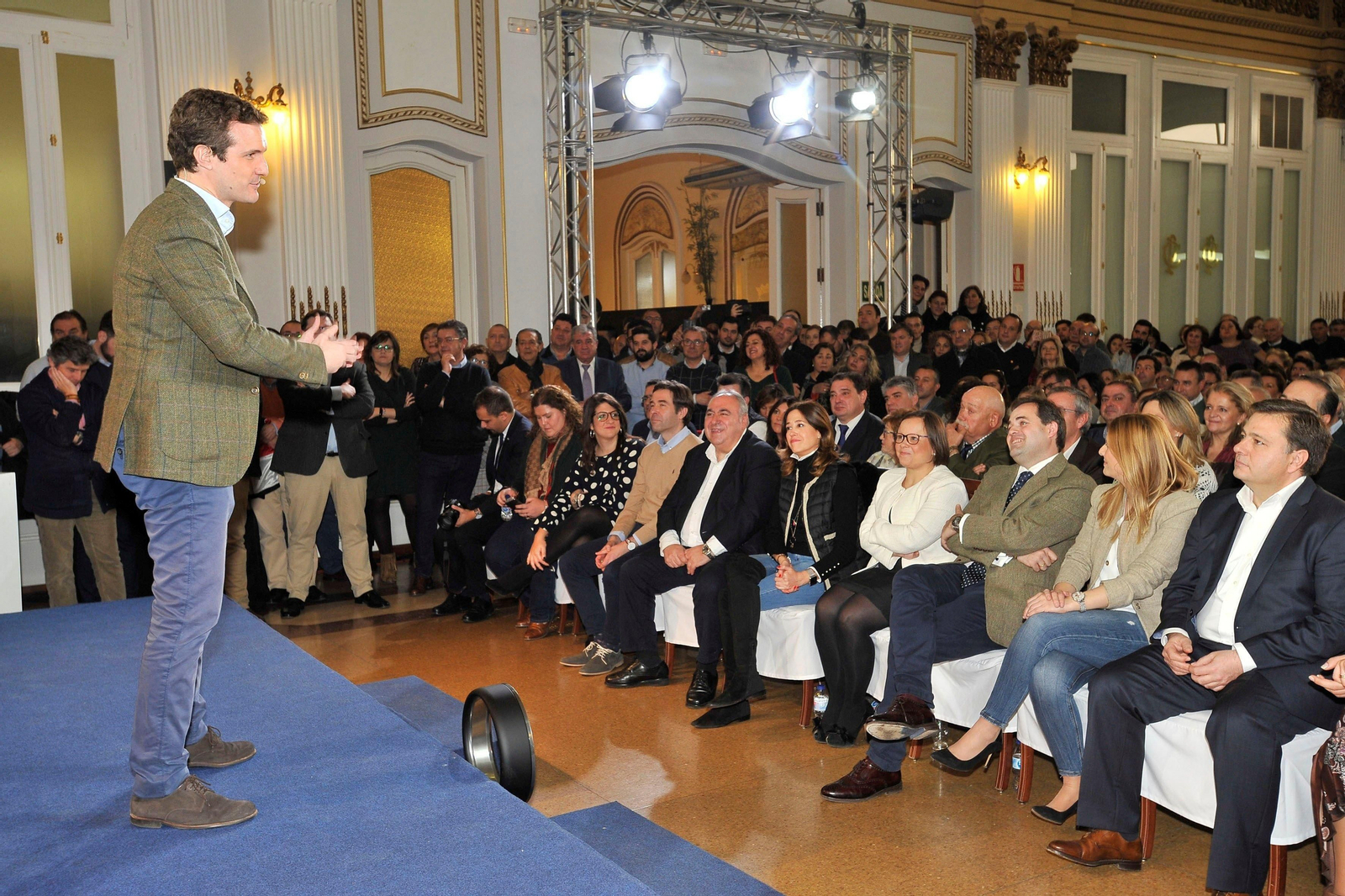Casado, durante el acto de presentación de candidatos manchegos del PP, en Albacete.