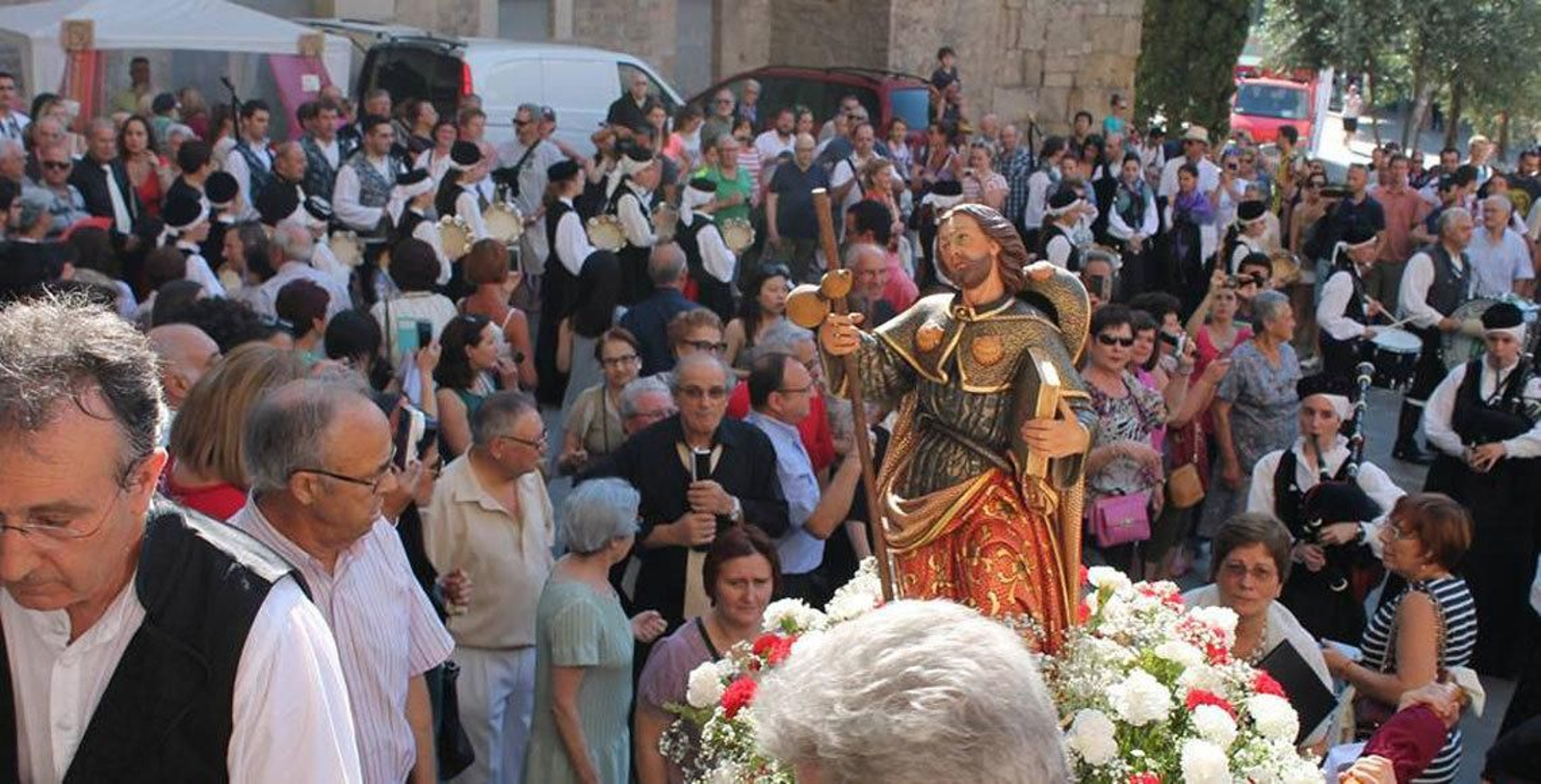 Procesión de Santiago en plena Rambla, el pasado año 2014.