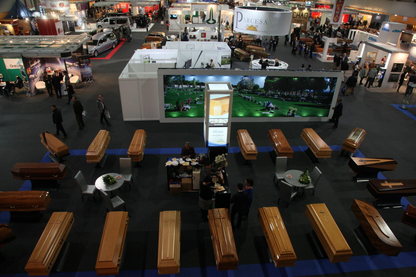 Vista del pabellón del recinto ferial de Expourense, completo, con motivo de Funergal.