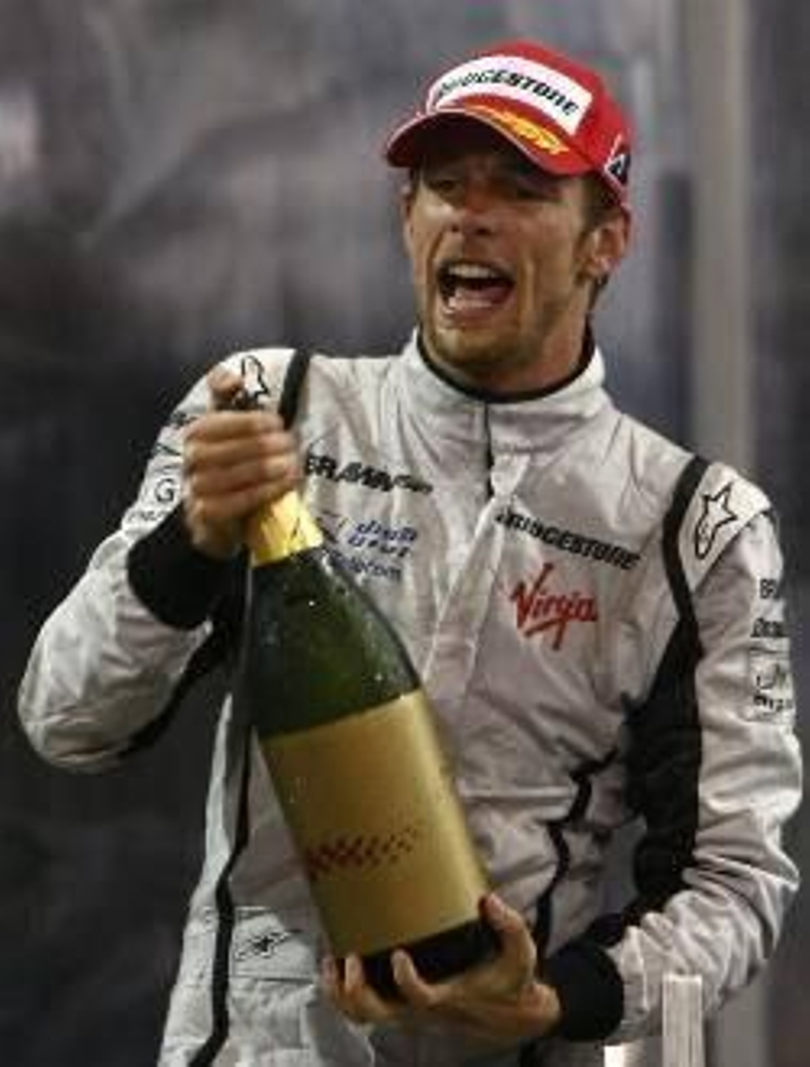 Jenson Button, celebrando su título.