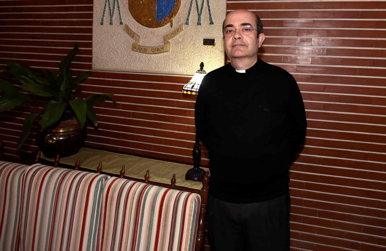 El rector Juan Diz Miguélez, ayer, en el Seminario Mayor.