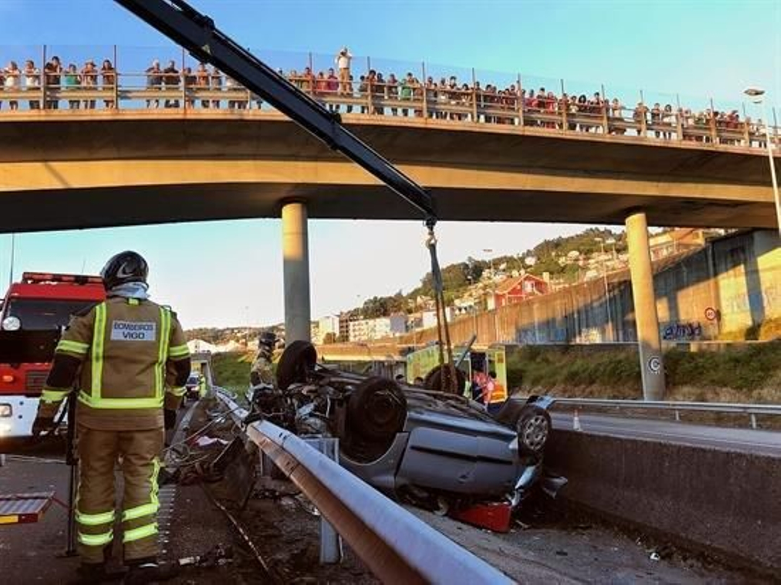 Brutal accidente en AP-9 con tres fallecidos // Alberte