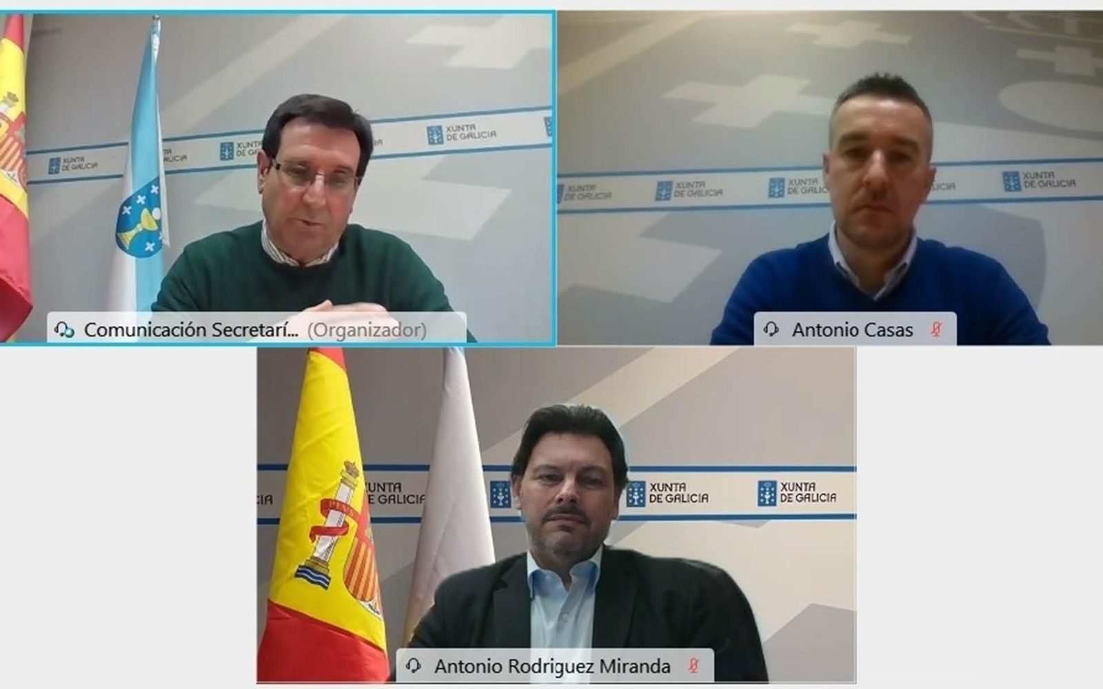 Antonio Rodríguez Miranda presidió las dos videoconferencias con las que se clausuraron las jornadas formativas