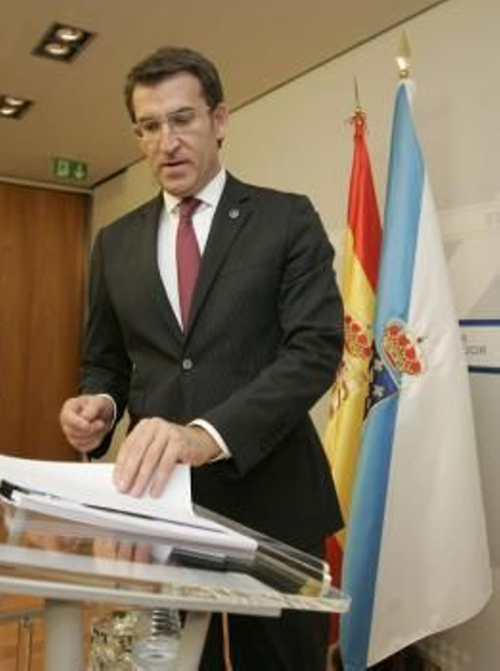 El presidente en funciones de la Xunta, Alberto Núñez Feijóo