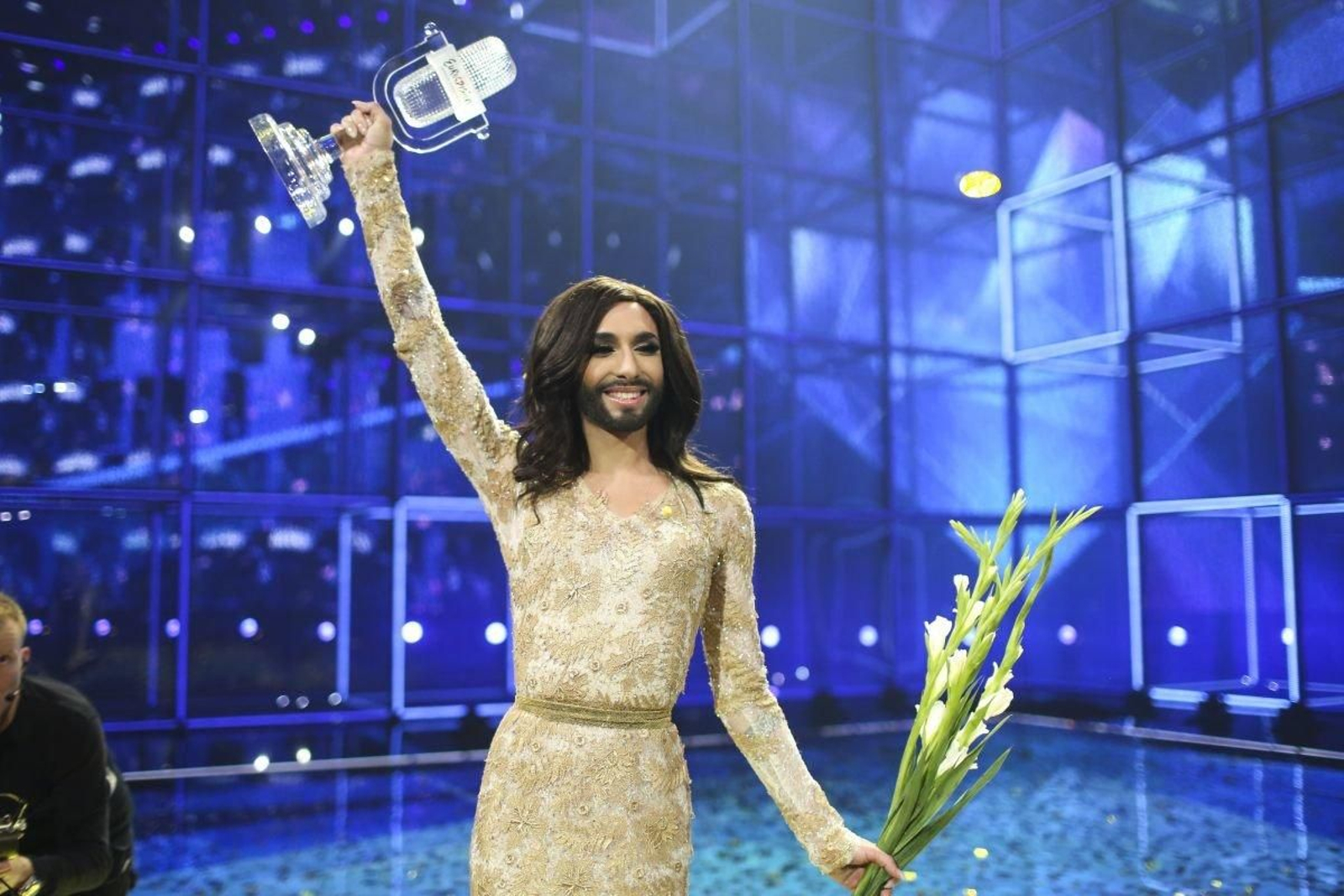 Conchita Wurst, vencedora de Eurovisión en 2014.