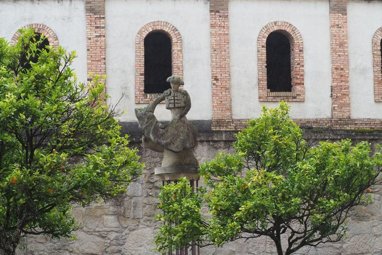 La plaza de Toros de Pontevedra, donde el PP celebró el mitin,