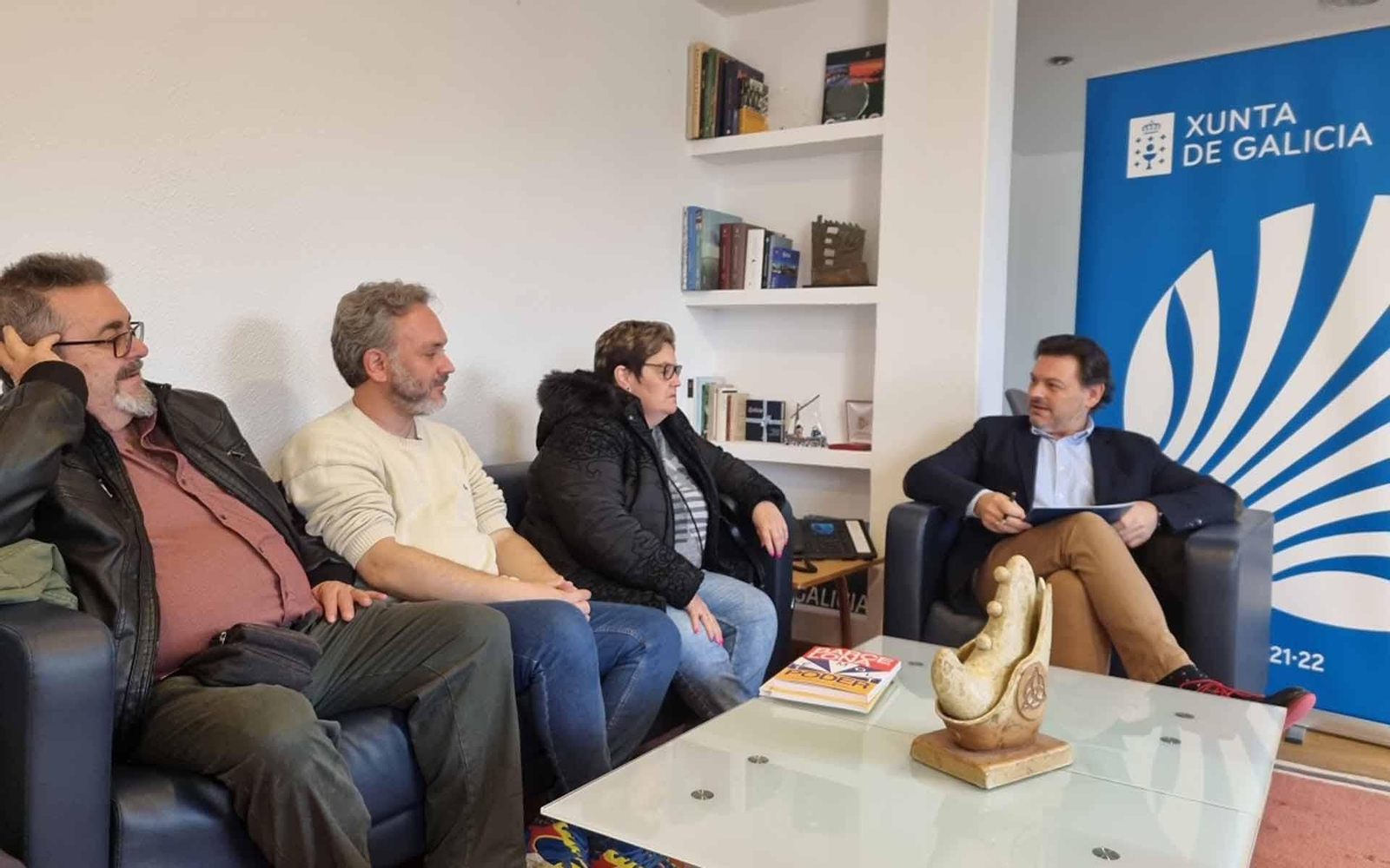 Imagen de la reunión en la sede de la Secretaría Xeral da Emigración