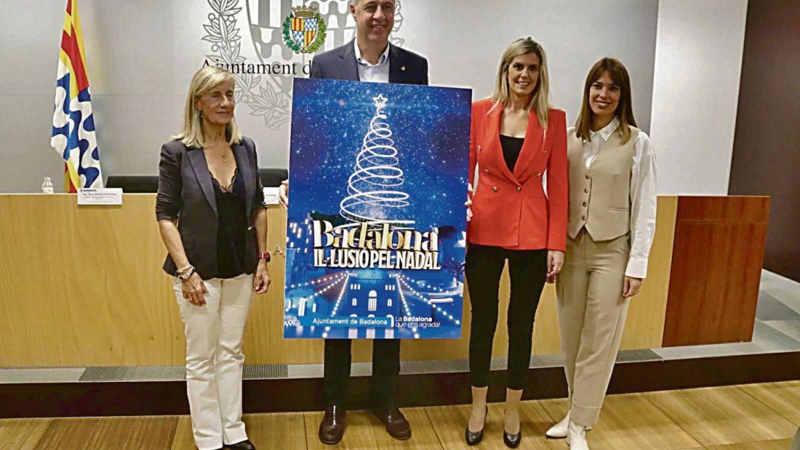 Xavier García Albiol en la presentación de la Navidad de Badalona.