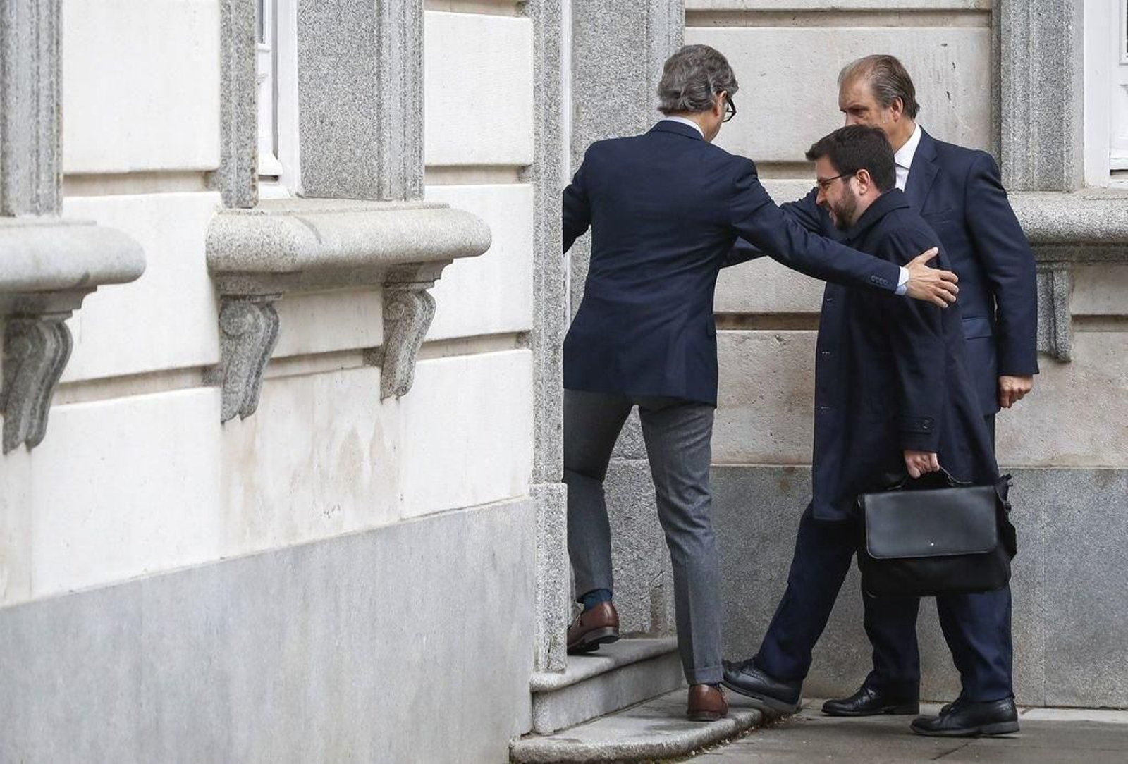 El vicepresidente de la Generalitat, Pere Aragonès, a su llegada al Supremo.