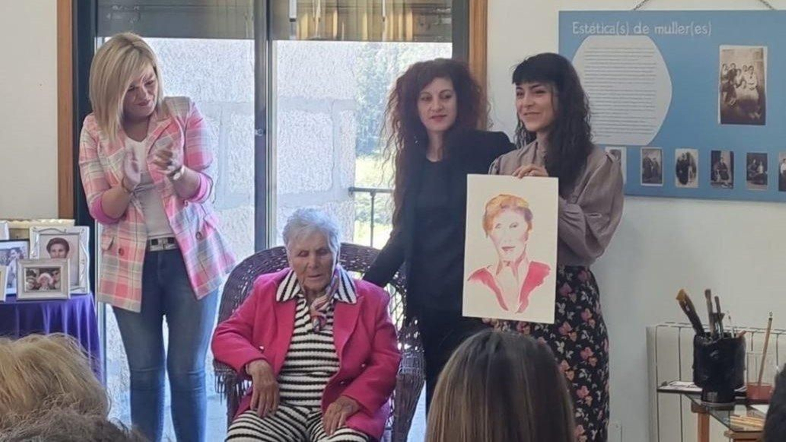 Imagen del acto celebrado el año pasado en homenaje a Sofía Vilaboa, en Saxamonde.