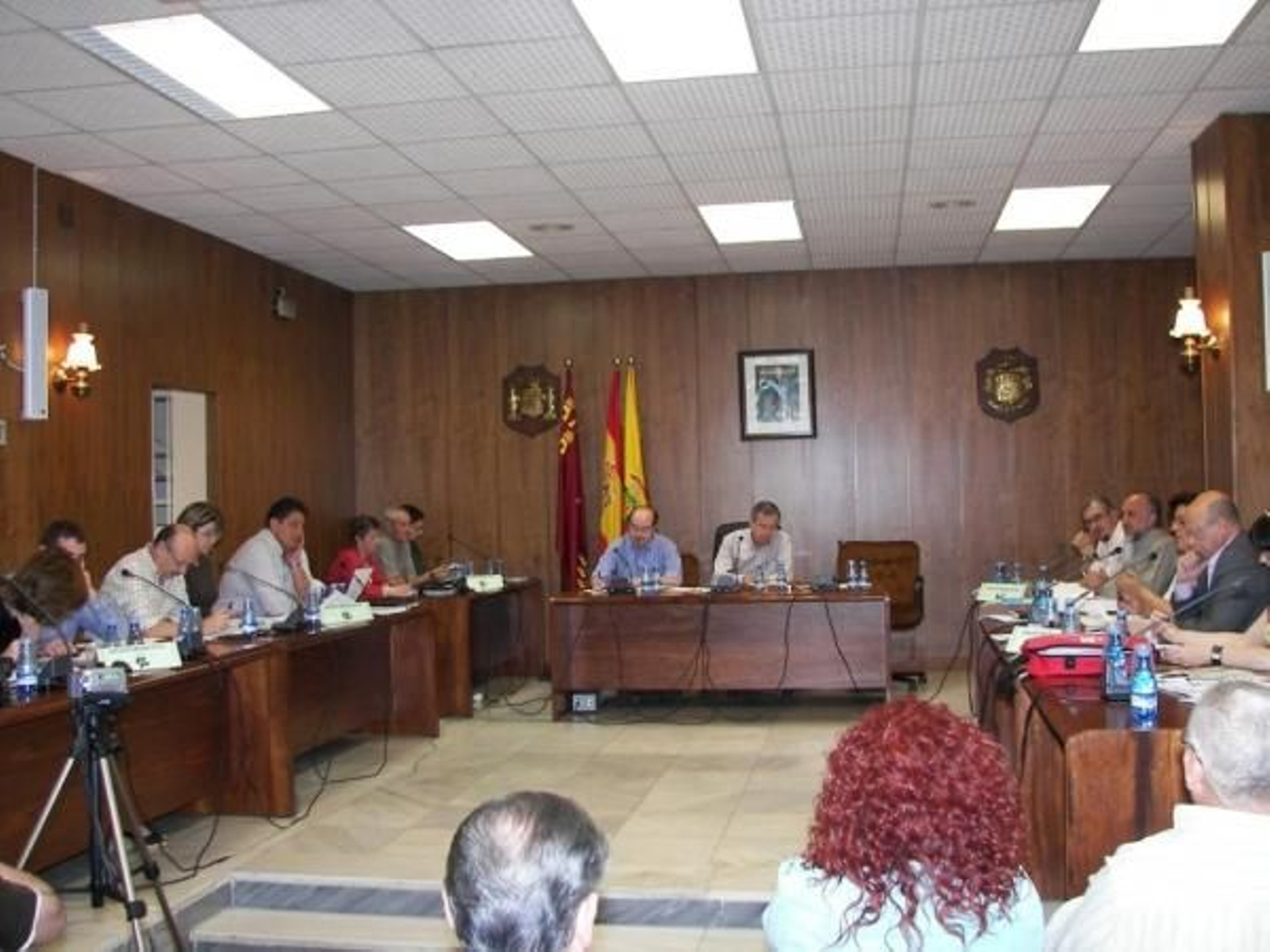 El Ayuntamiento murciano durante un pleno.