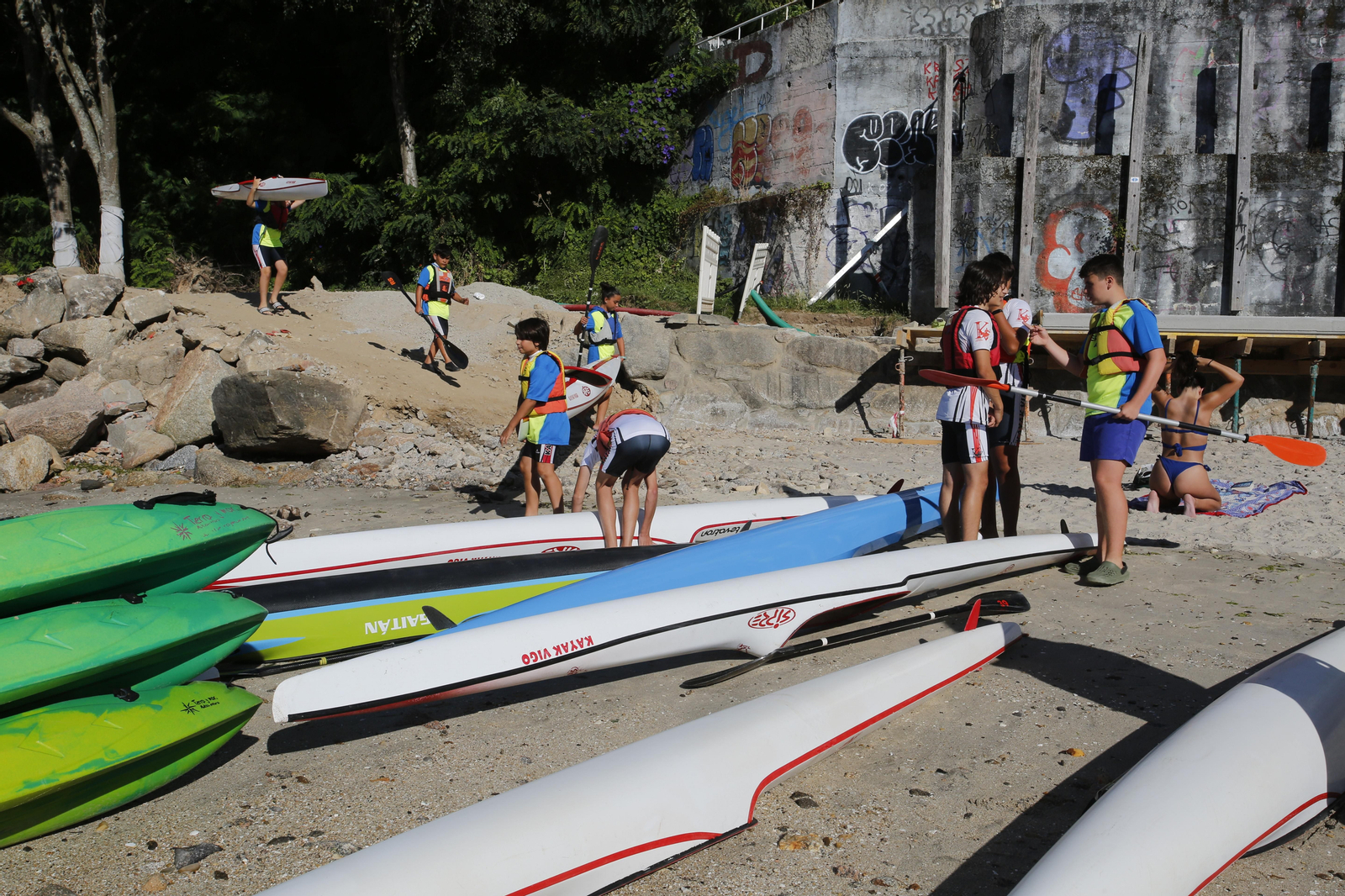 La jornada de entrenamiento especial de la mano de +Deporte Atlántico y el club de piragüismo Kayak Vigo